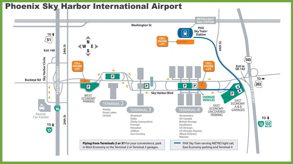 карта аеропорту Фенікс