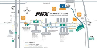 Skyharbor карту аеропорту