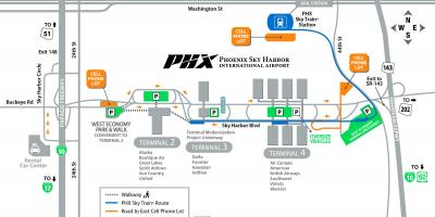 Phoenix міжнародного аеропорту карті